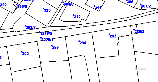 Parcela st. 294 v KÚ Citonice, Katastrální mapa