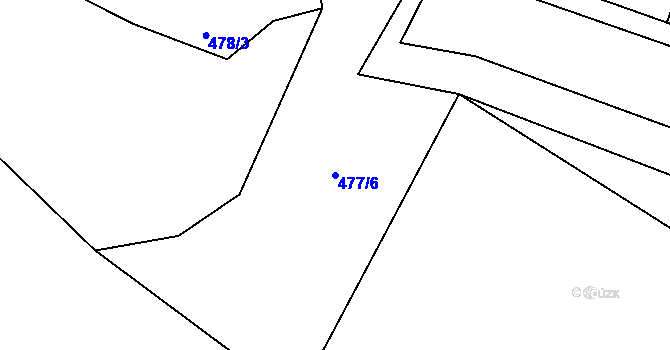 Parcela st. 477/6 v KÚ Citonice, Katastrální mapa