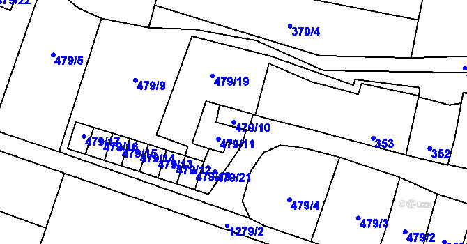 Parcela st. 479/10 v KÚ Citonice, Katastrální mapa
