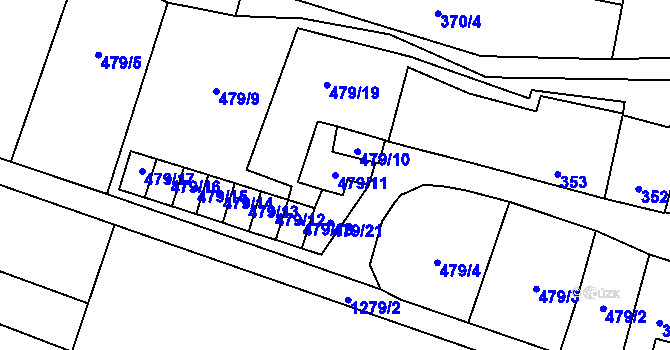 Parcela st. 479/11 v KÚ Citonice, Katastrální mapa