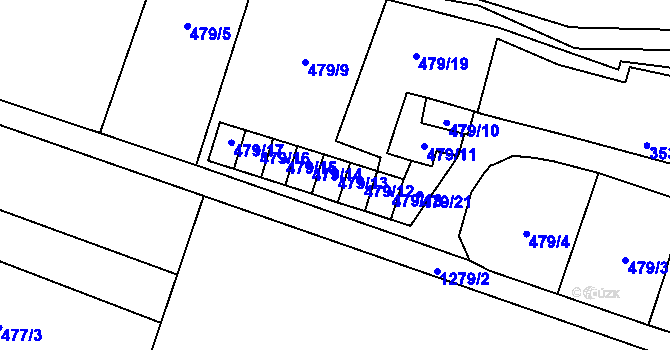 Parcela st. 479/13 v KÚ Citonice, Katastrální mapa