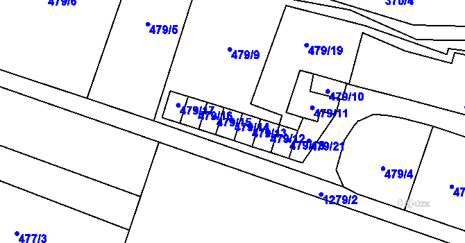 Parcela st. 479/14 v KÚ Citonice, Katastrální mapa
