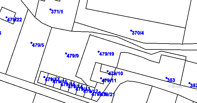 Parcela st. 479/19 v KÚ Citonice, Katastrální mapa
