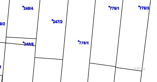 Parcela st. 778/1 v KÚ Citonice, Katastrální mapa
