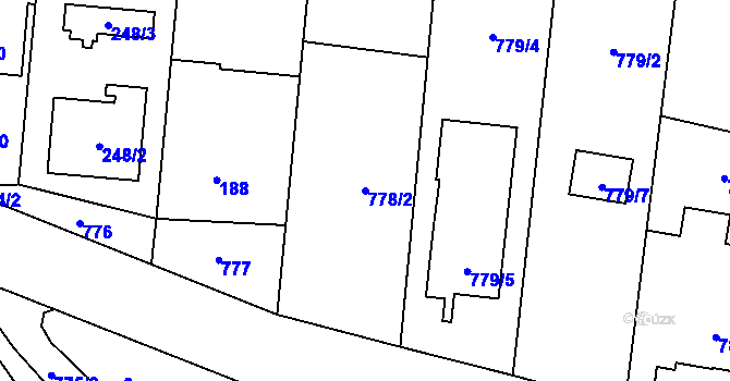 Parcela st. 778/2 v KÚ Citonice, Katastrální mapa