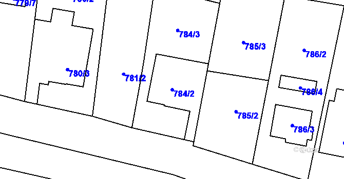 Parcela st. 784/2 v KÚ Citonice, Katastrální mapa