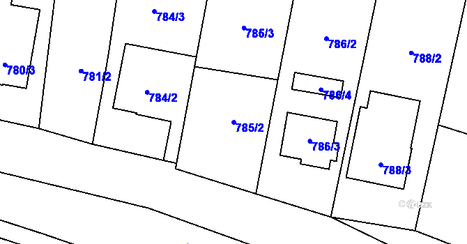 Parcela st. 785/2 v KÚ Citonice, Katastrální mapa