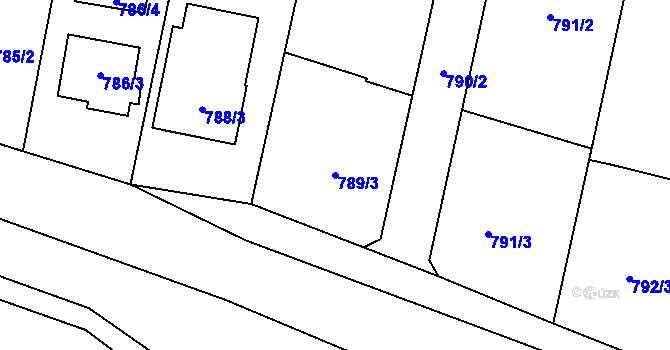 Parcela st. 789/3 v KÚ Citonice, Katastrální mapa