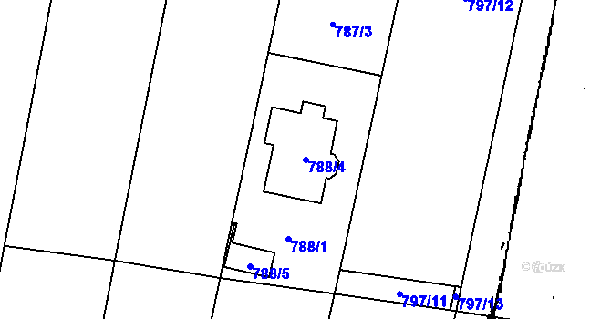 Parcela st. 788/4 v KÚ Citonice, Katastrální mapa