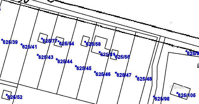 Parcela st. 625/81 v KÚ Citonice, Katastrální mapa