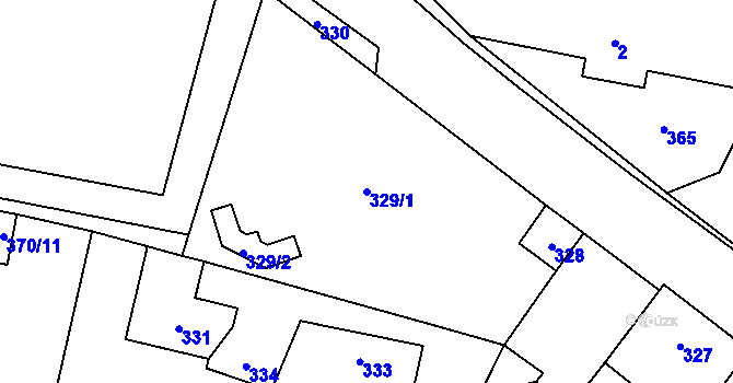 Parcela st. 329/1 v KÚ Citonice, Katastrální mapa