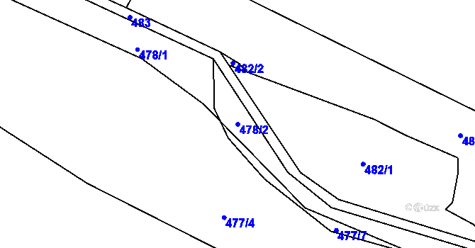 Parcela st. 478/2 v KÚ Citonice, Katastrální mapa