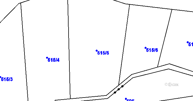 Parcela st. 515/5 v KÚ Citonice, Katastrální mapa