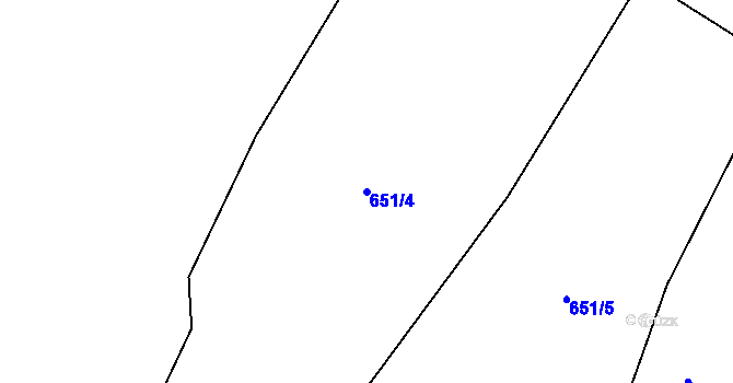 Parcela st. 651/4 v KÚ Citonice, Katastrální mapa