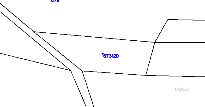 Parcela st. 673/20 v KÚ Citonice, Katastrální mapa