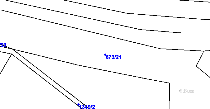 Parcela st. 673/21 v KÚ Citonice, Katastrální mapa
