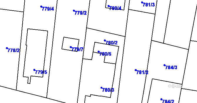 Parcela st. 780/5 v KÚ Citonice, Katastrální mapa
