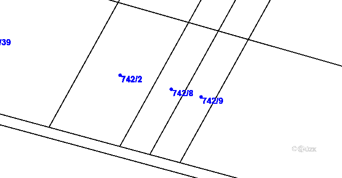 Parcela st. 742/8 v KÚ Citonice, Katastrální mapa