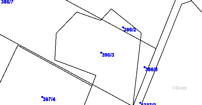 Parcela st. 396/3 v KÚ Citonice, Katastrální mapa