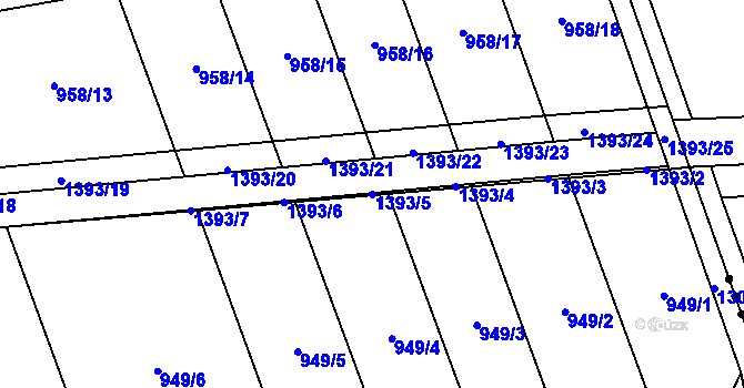 Parcela st. 1393/5 v KÚ Citonice, Katastrální mapa