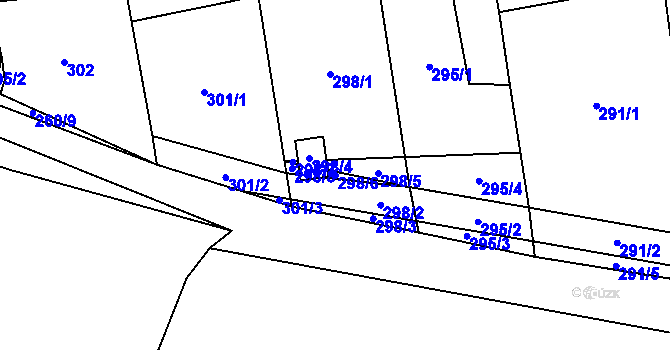 Parcela st. 298/6 v KÚ Citonice, Katastrální mapa