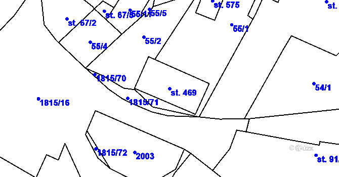 Parcela st. 469 v KÚ Cítov, Katastrální mapa