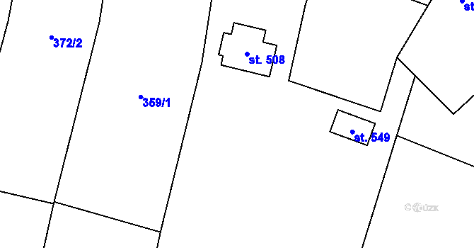 Parcela st. 367/7 v KÚ Cítov, Katastrální mapa