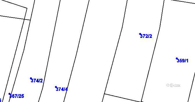 Parcela st. 373/2 v KÚ Cítov, Katastrální mapa