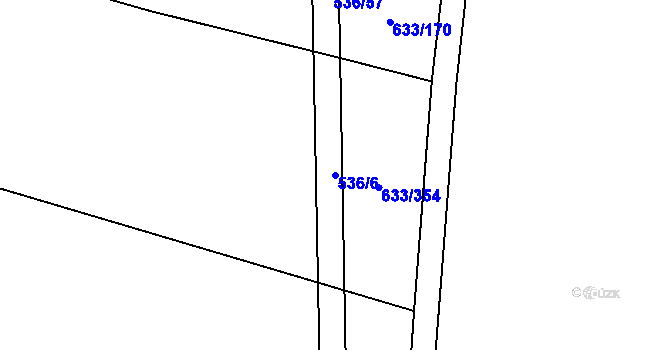 Parcela st. 536/6 v KÚ Cítov, Katastrální mapa