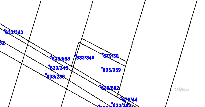 Parcela st. 679/38 v KÚ Cítov, Katastrální mapa