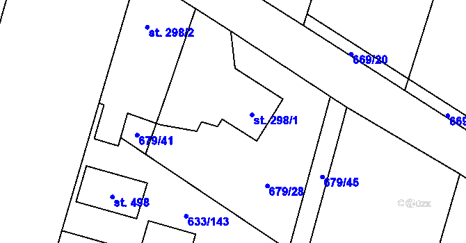 Parcela st. 679/42 v KÚ Cítov, Katastrální mapa