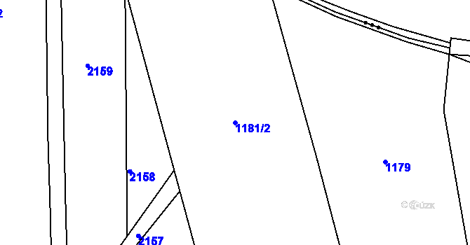 Parcela st. 1181/2 v KÚ Cítov, Katastrální mapa