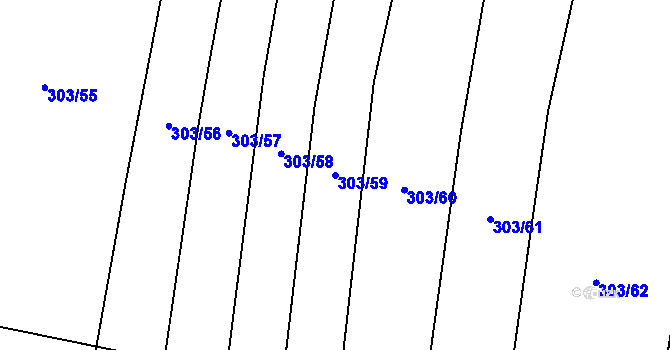 Parcela st. 303/59 v KÚ Cítov, Katastrální mapa