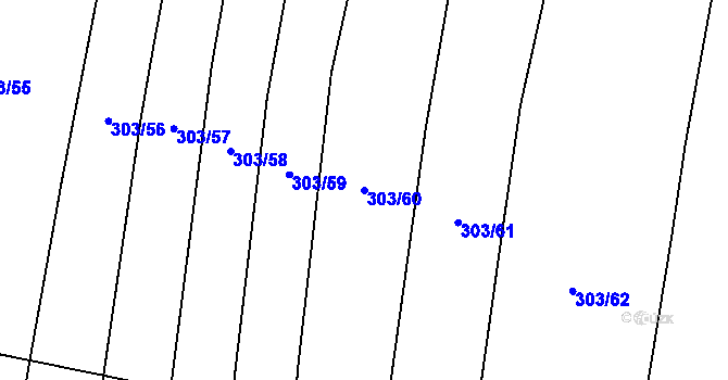 Parcela st. 303/60 v KÚ Cítov, Katastrální mapa