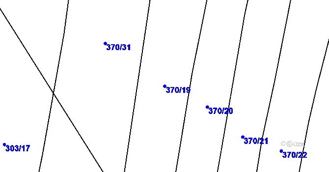 Parcela st. 370/19 v KÚ Cítov, Katastrální mapa