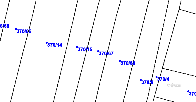 Parcela st. 370/67 v KÚ Cítov, Katastrální mapa
