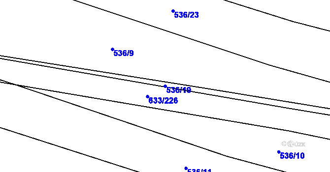 Parcela st. 536/19 v KÚ Cítov, Katastrální mapa