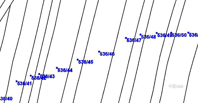 Parcela st. 536/46 v KÚ Cítov, Katastrální mapa