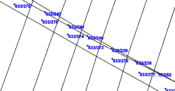 Parcela st. 633/273 v KÚ Cítov, Katastrální mapa