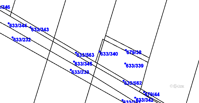 Parcela st. 633/340 v KÚ Cítov, Katastrální mapa