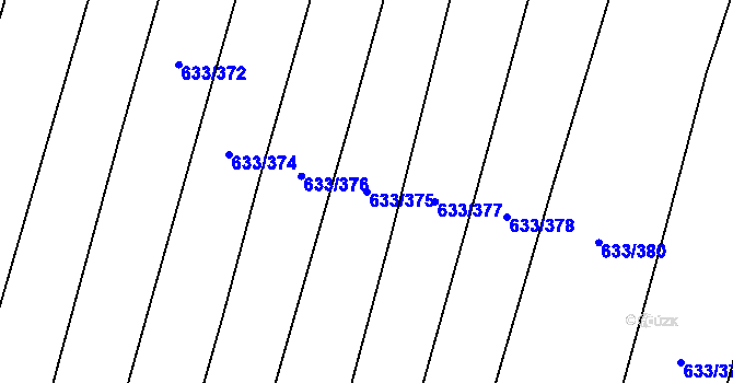 Parcela st. 633/375 v KÚ Cítov, Katastrální mapa