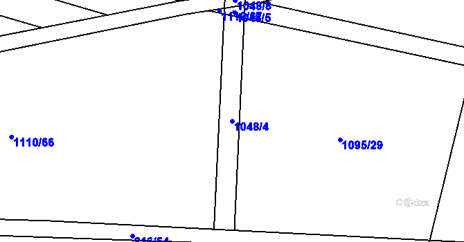 Parcela st. 1048/4 v KÚ Cítov, Katastrální mapa