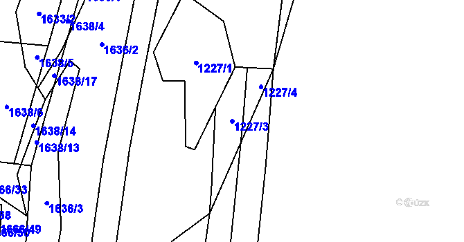 Parcela st. 1227/3 v KÚ Cítov, Katastrální mapa