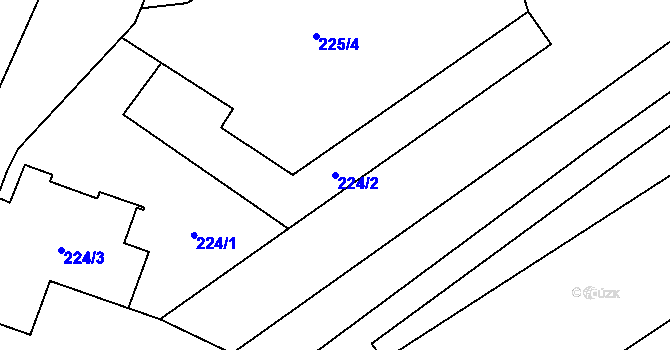 Parcela st. 224/2 v KÚ Citov, Katastrální mapa