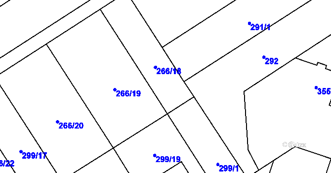 Parcela st. 299/18 v KÚ Citov, Katastrální mapa