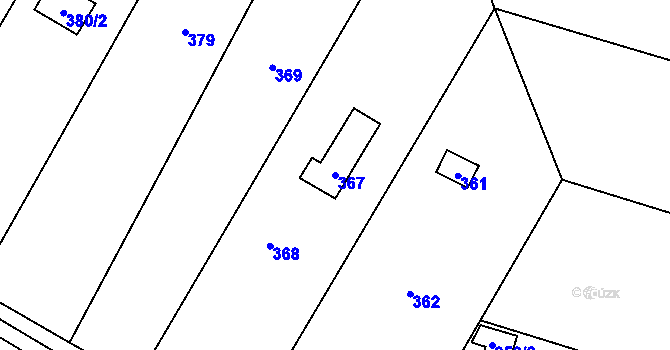 Parcela st. 367 v KÚ Citov, Katastrální mapa