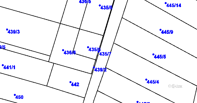 Parcela st. 435/7 v KÚ Citov, Katastrální mapa