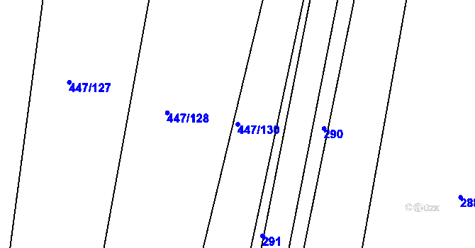 Parcela st. 447/130 v KÚ Citov, Katastrální mapa
