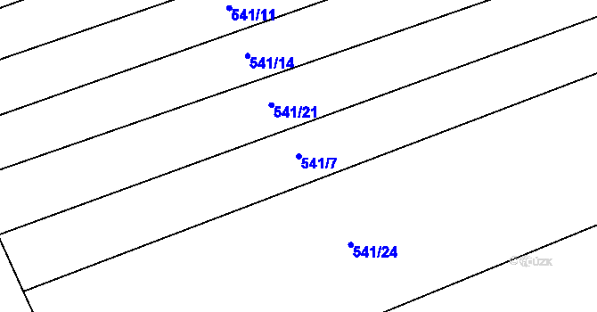 Parcela st. 541/7 v KÚ Citov, Katastrální mapa
