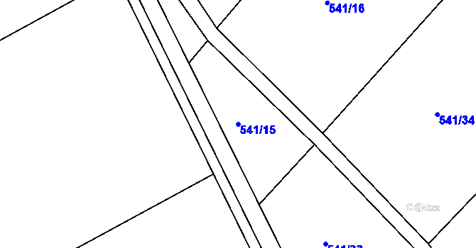 Parcela st. 541/15 v KÚ Citov, Katastrální mapa